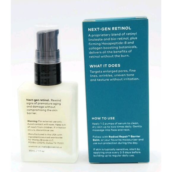 OneKind Retinol Reinvented Radical Repair 1oz/30ml- Firms, Smooths, Plumps - NIB - Picture 2 of 5